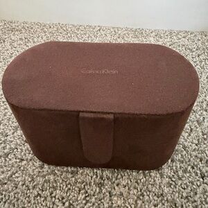 Calvin Klein Brown Suede Jewelry Box